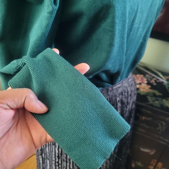 Eloquii green puffed sleeve sweater Size 14/16 - Picture 3 of 8